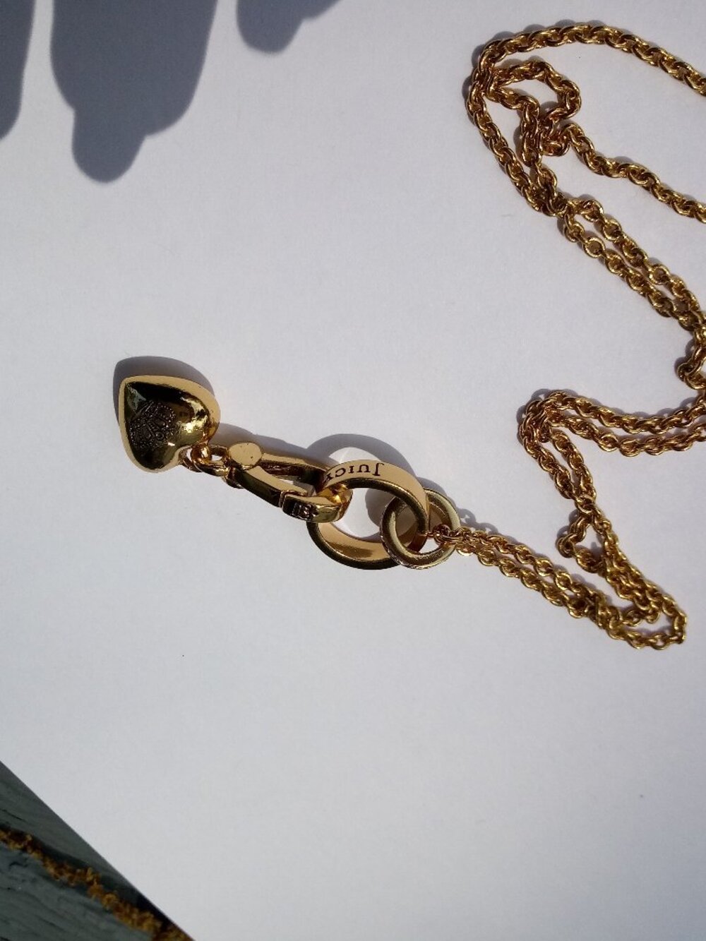 Juicy Couture charm necklace with heart removable charm
